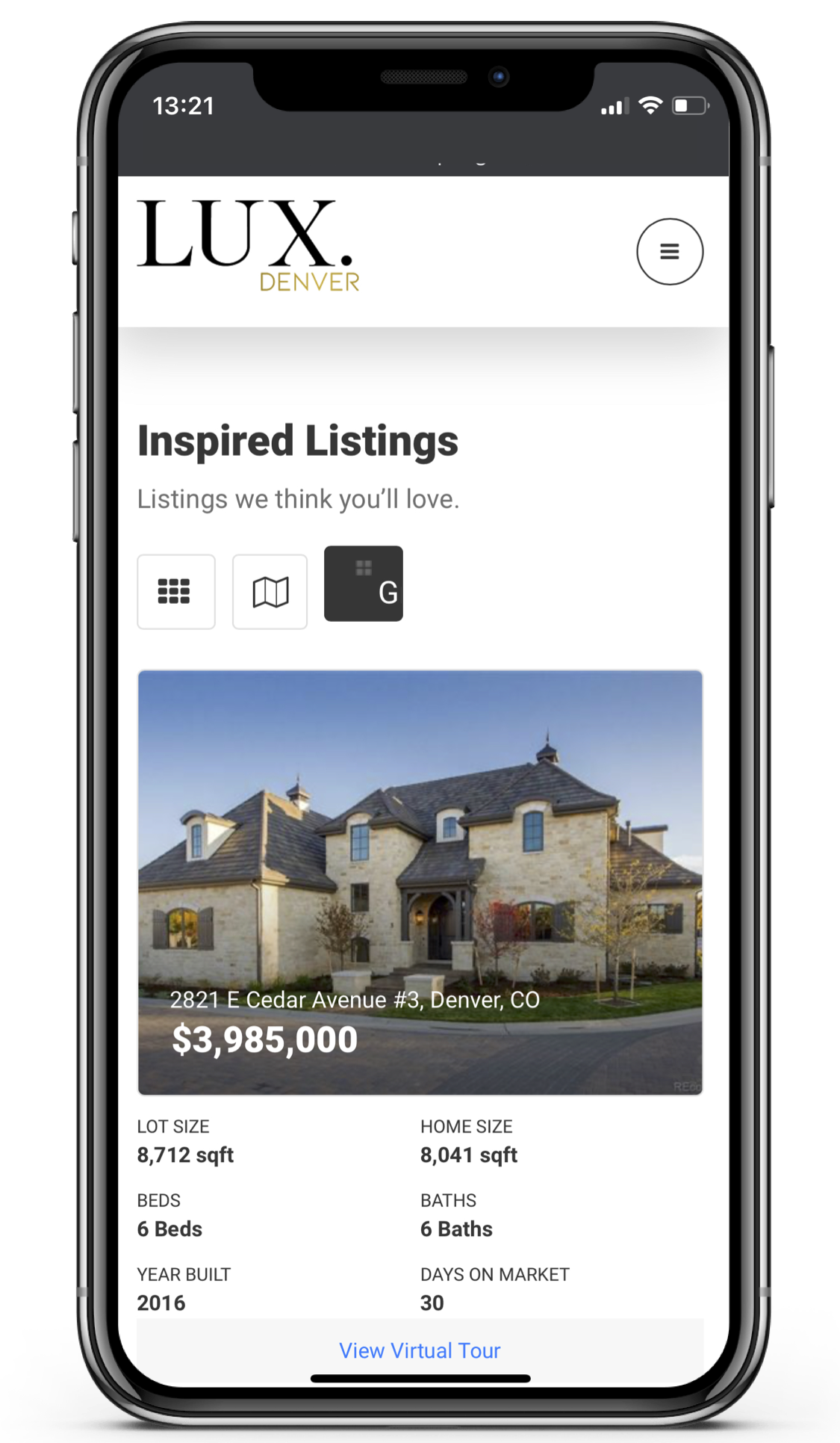 LUX. Denver mobile web luxury Colorado real estate company