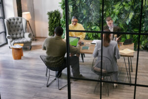 Boutique brokerage leaders discussing a partnership with LUX Real Estate Company